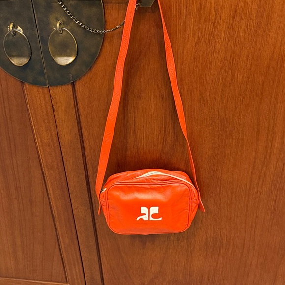 Courreges Iconic Patent Leather Orange VintageBag
